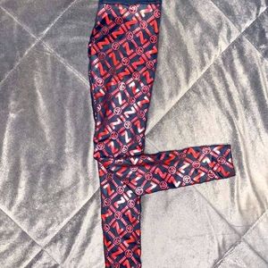 Zumba Active Wear Red/Black Leggings Size YXsmall